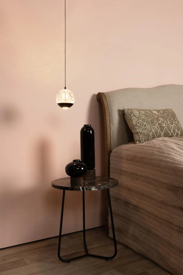 Lucide SENTUBAL - Pendelleuchten - Ø 14 cm - LED - 1x6,3W 2700K - Schwarz - Atmosphäre 1